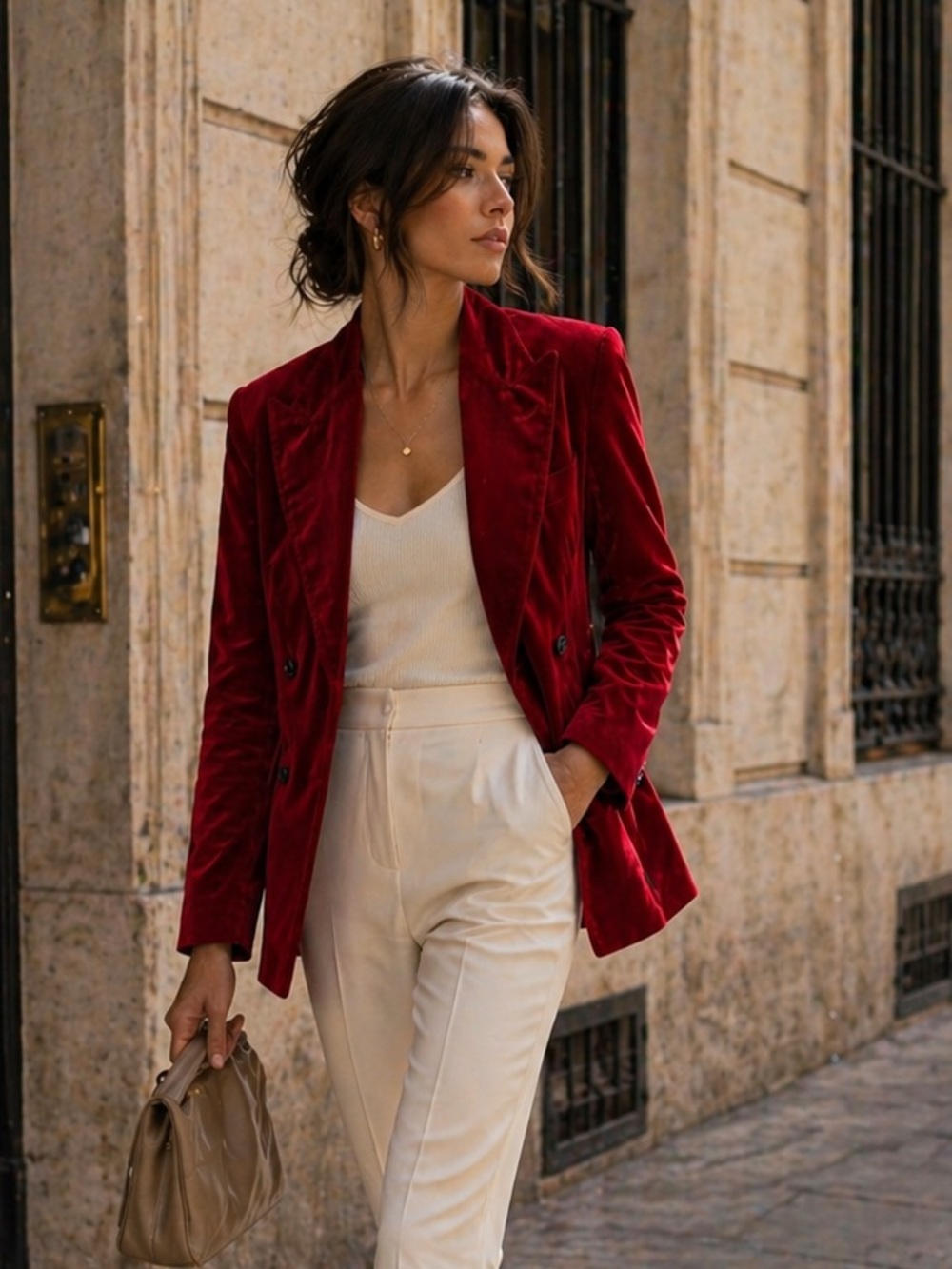 NWT R13 Peak Lapel Ragged Double- Breasted Blazer in Red Velvet Size XS